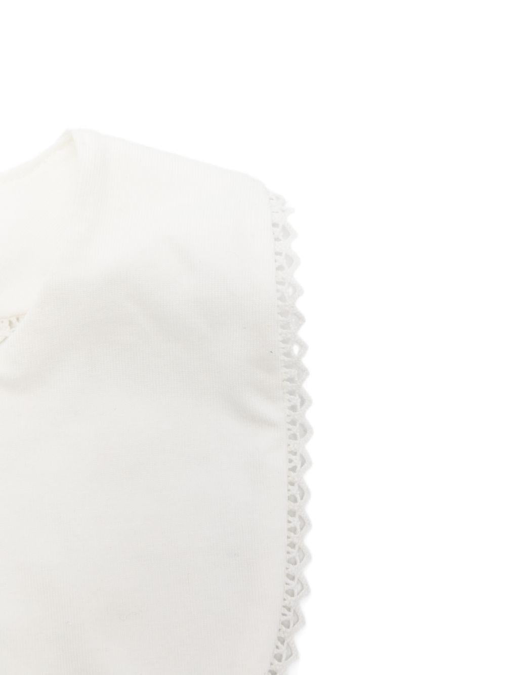 Bavaglino in cotone con stampa logo E26447 OFFWHITE NANAN KIDS 