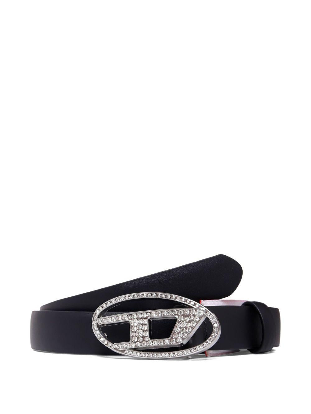 Cintura in pelle con fibbia logo J02524KXBLR K900 DIESEL KIDS 