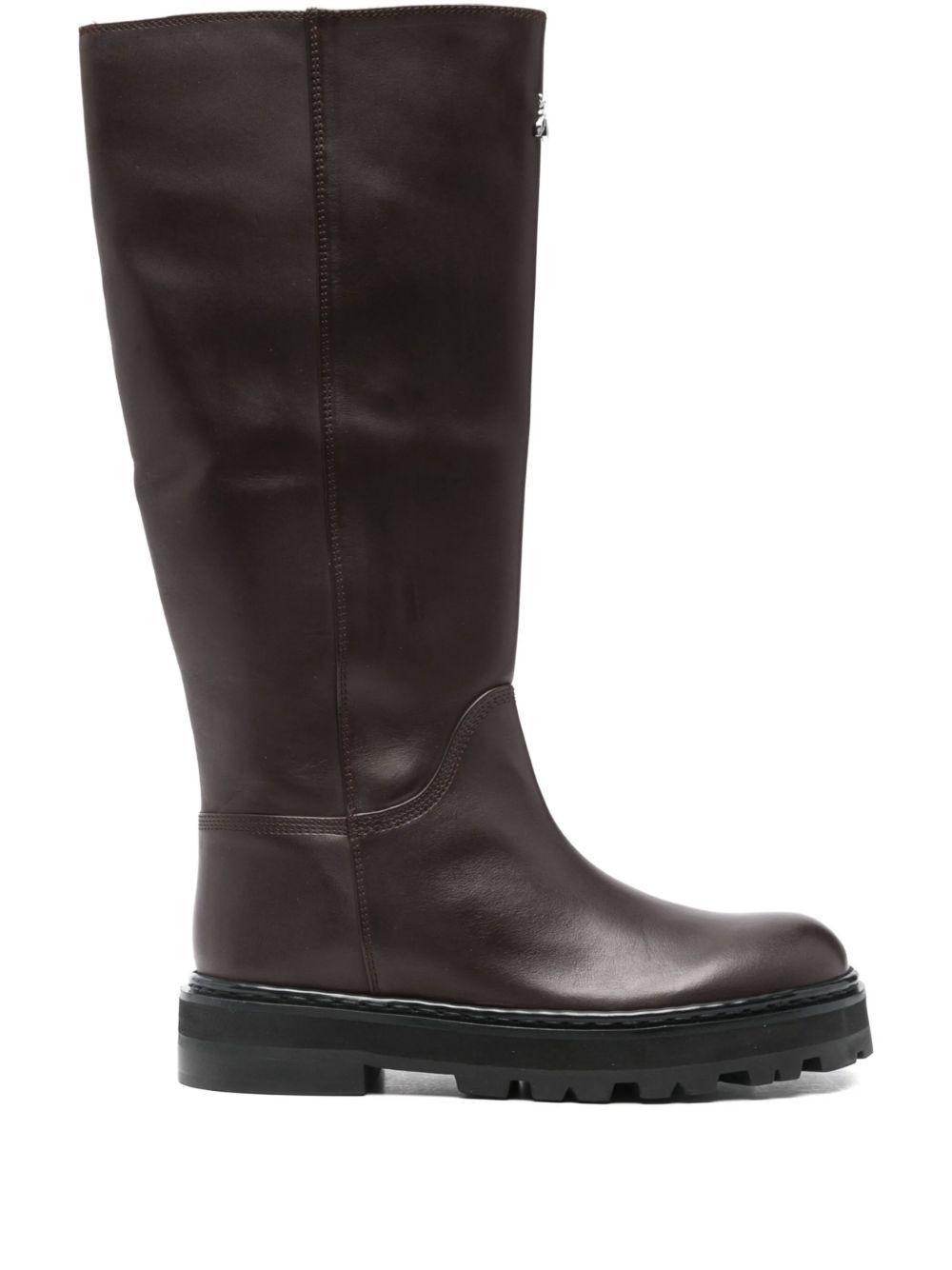 Stivali al ginocchio neri in pelle 8Y0135L048 B856 PATRIZIA PEPE 