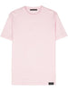 Maglia rosa mini etichetta orlo