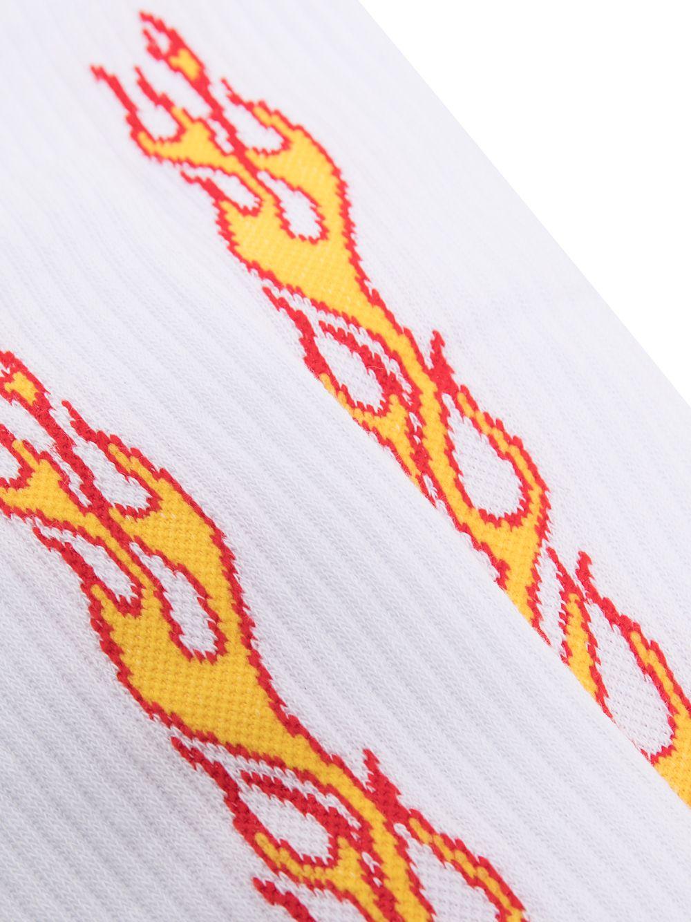 whi Calze Fiamma Bianche/arancio PMRA001R21FAB0010120 BIANCO PALM ANGELS 