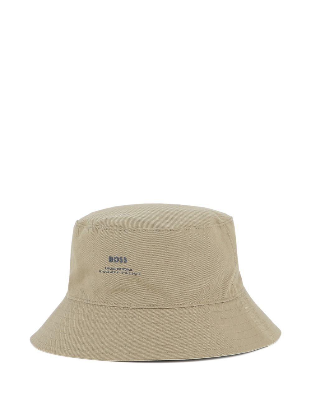 Cappello bucket con patch logo J53124 249 BOSS KIDSWEAR 