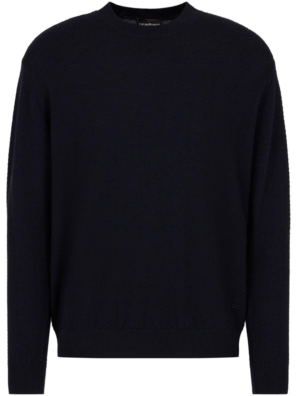 Maglione blu motivo chevron 6D1MXN1MKCZ F931 EMPORIO ARMANI 