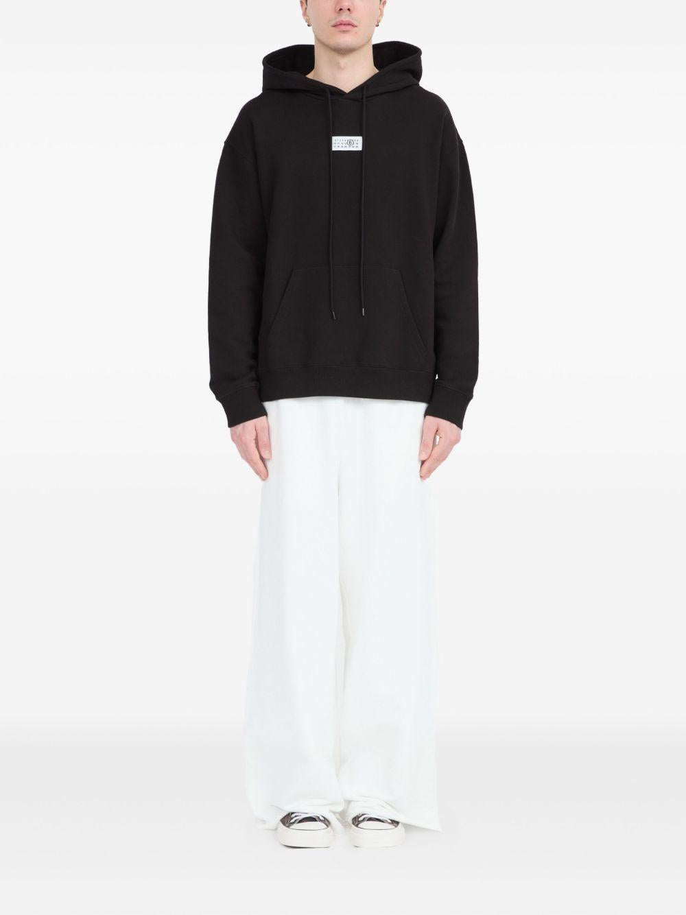 Felpa con cappuccio e patch logo SH0GU0033M25025 900 MM6 MAISON MARGIELA 