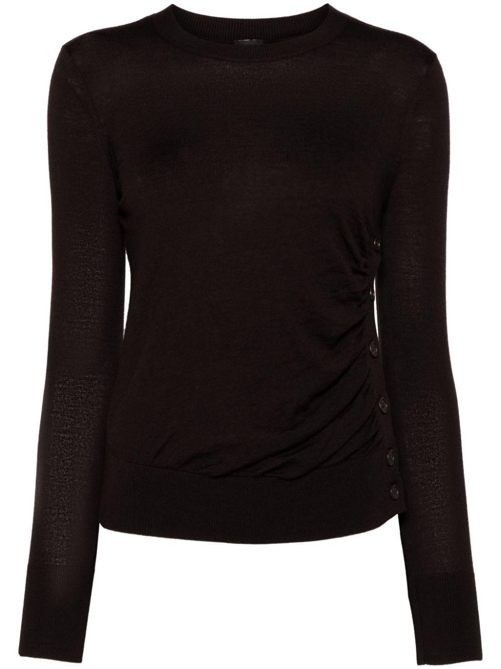 maglia diraspatura marrone lana