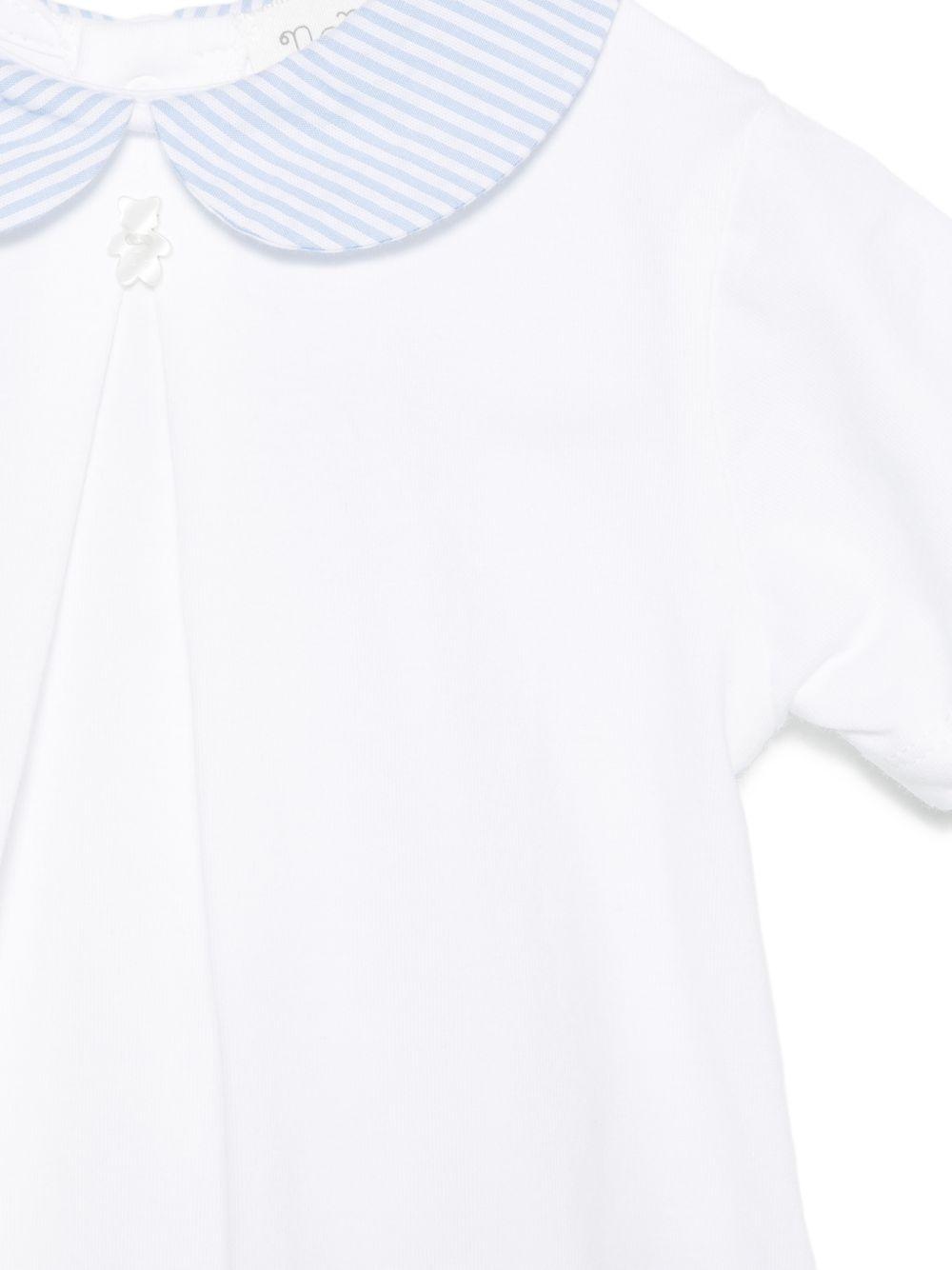 Tutina in cotone colletto peter pan E26128 BIANCO NANAN KIDS 