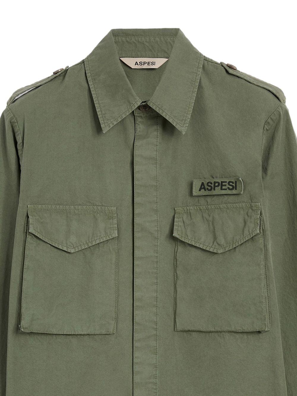 Camicia militare con tasche e patch logo CE10G178 85393 ASPESI 