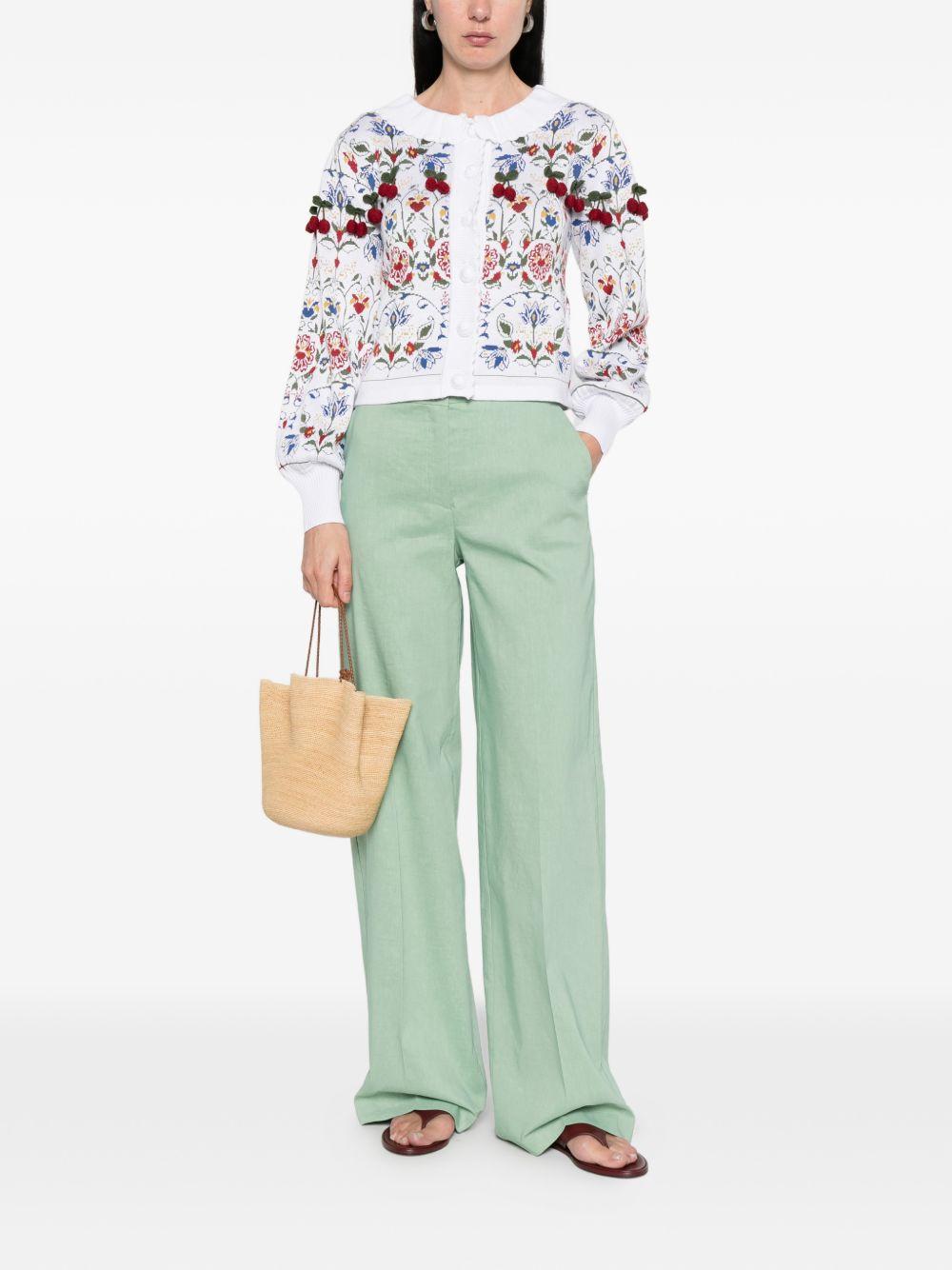 Pantaloni palazzo in lino 104929A34I T80 PINKO 