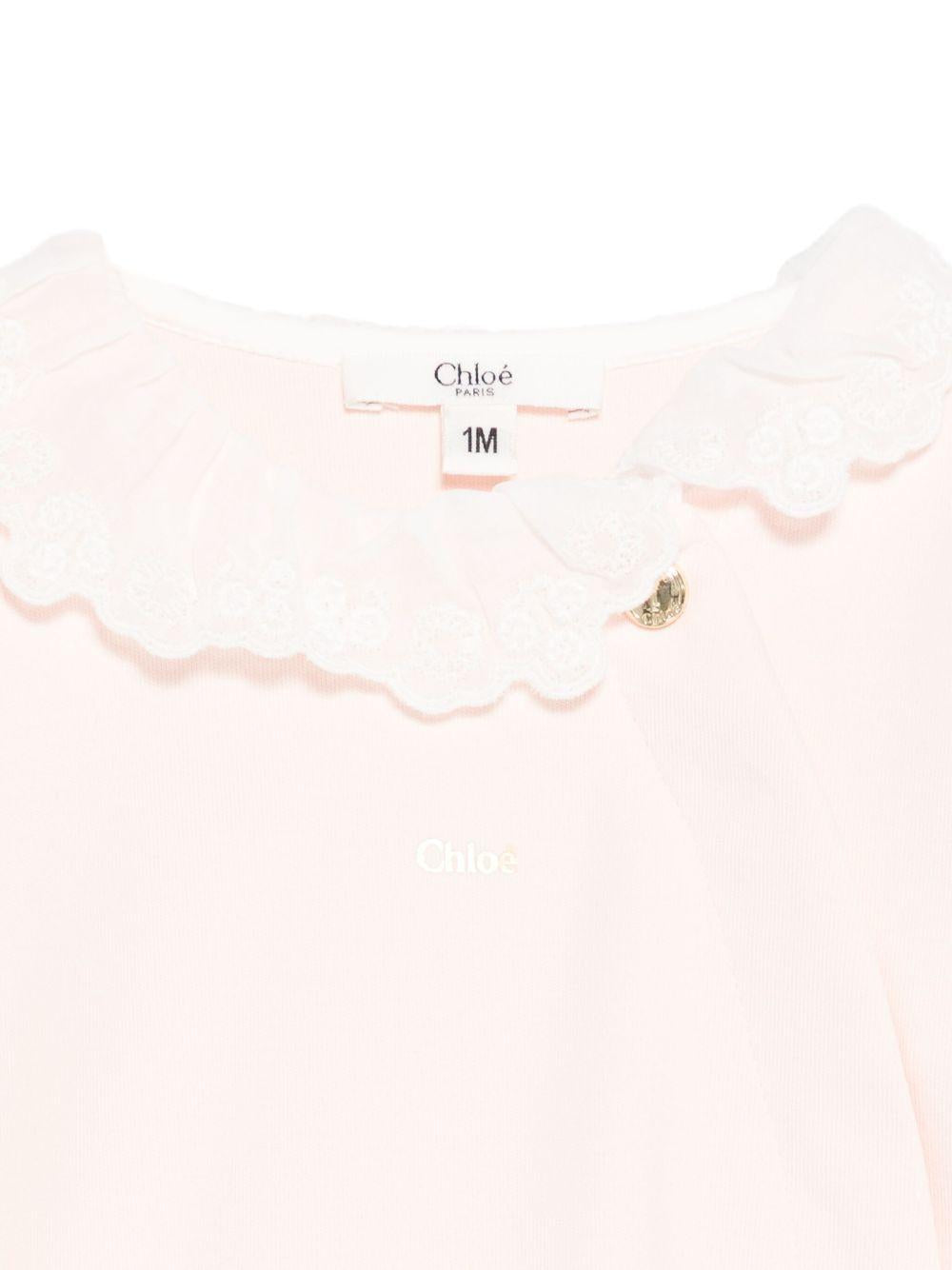 Set Neonato con Stampa e Colletto a Smerlo C20773 45Q CHLOE KIDS 