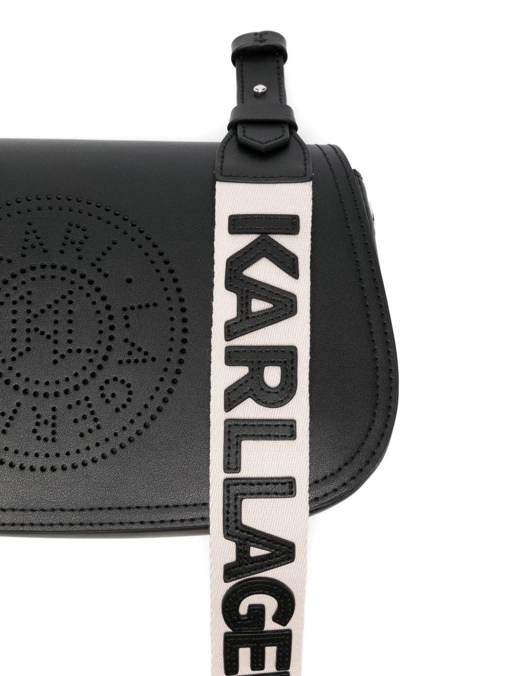 Borsa a spalla in pelle con dettagli laser-cut B2W30015 994 KARL LAGERFELD 