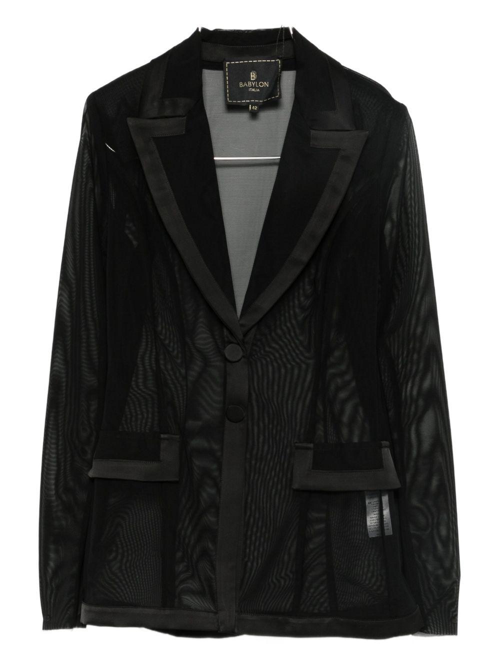 Giacca donna a petto singolo MF0405 NERO BABYLON COLLECTION 