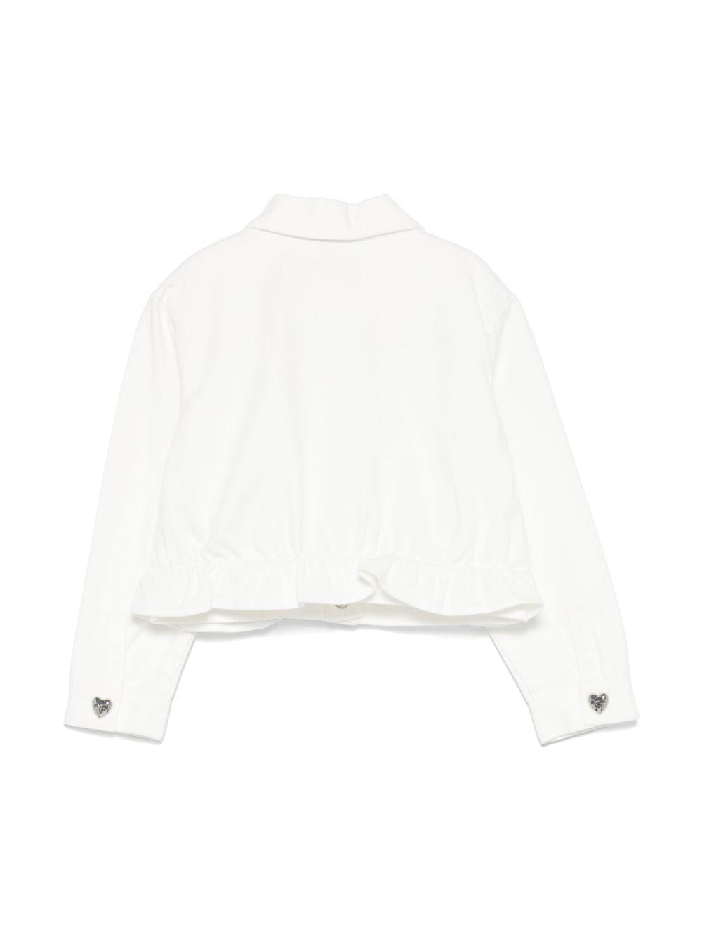 Giubbino bianco mini Teddy heart