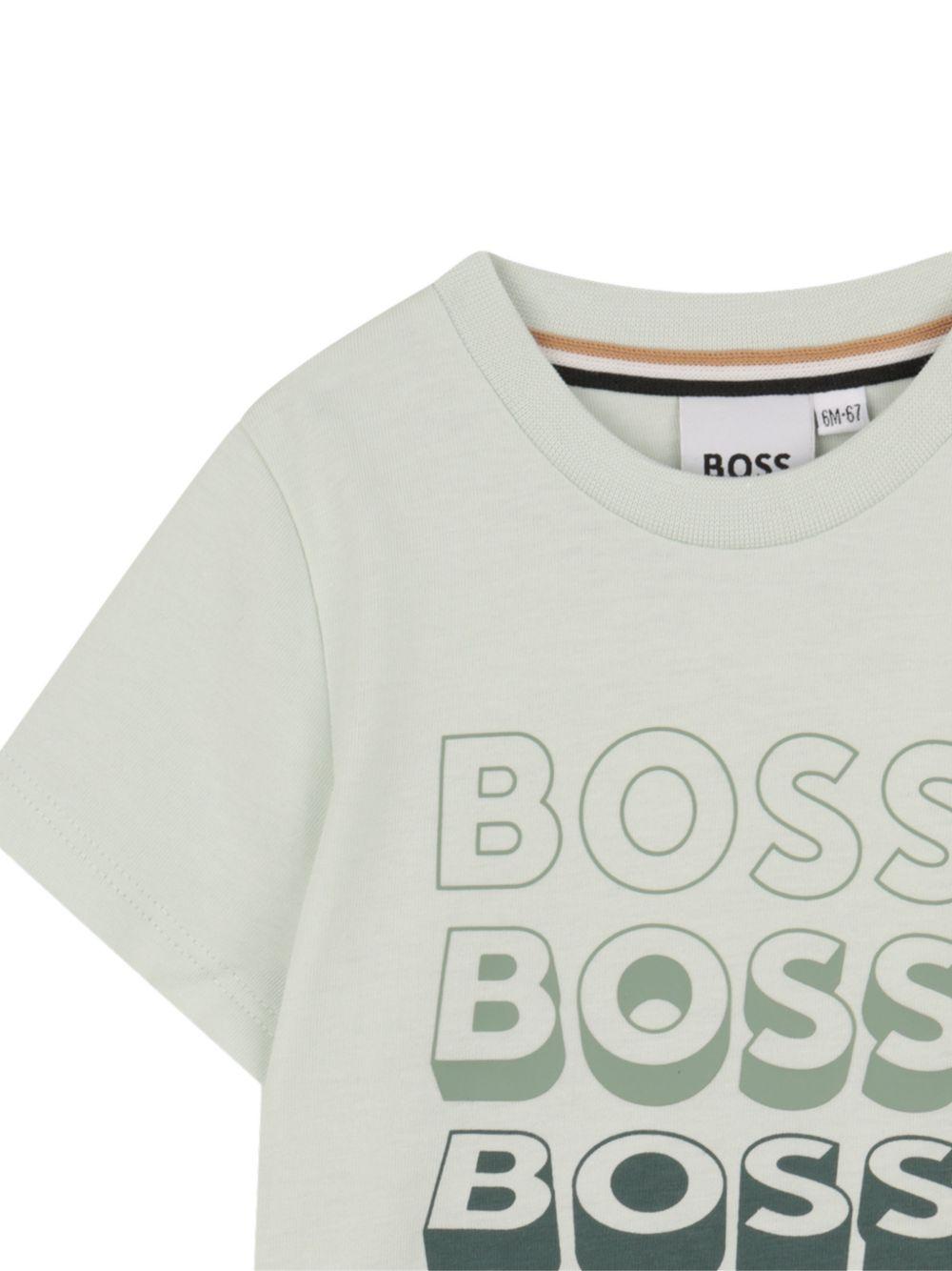 T-shirt stampa logo multicolor J52889 73K BOSS KIDSWEAR 