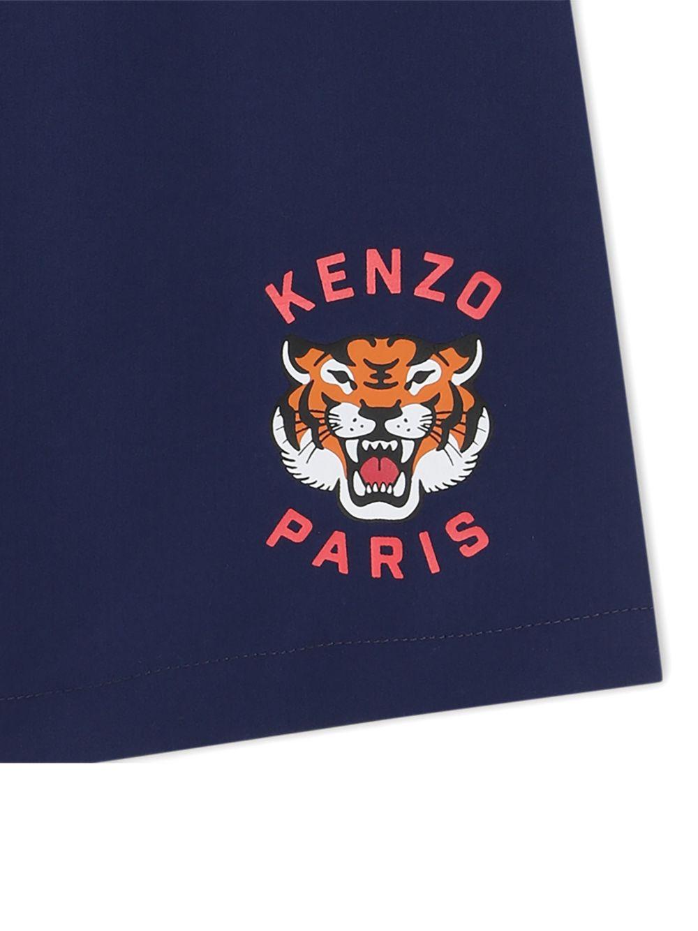 Shorts da bagno con logo tigre K61619 84N KENZO KIDS 