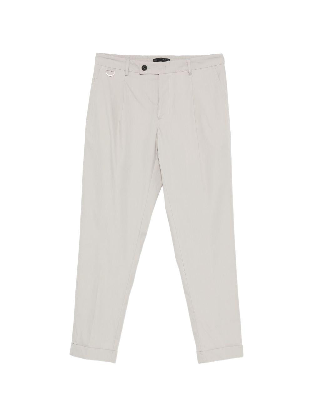 Pantaloni in cotone crop con risvolto LP26027 N016 LOW BRAND 
