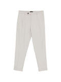 Pantaloni in cotone crop con risvolto