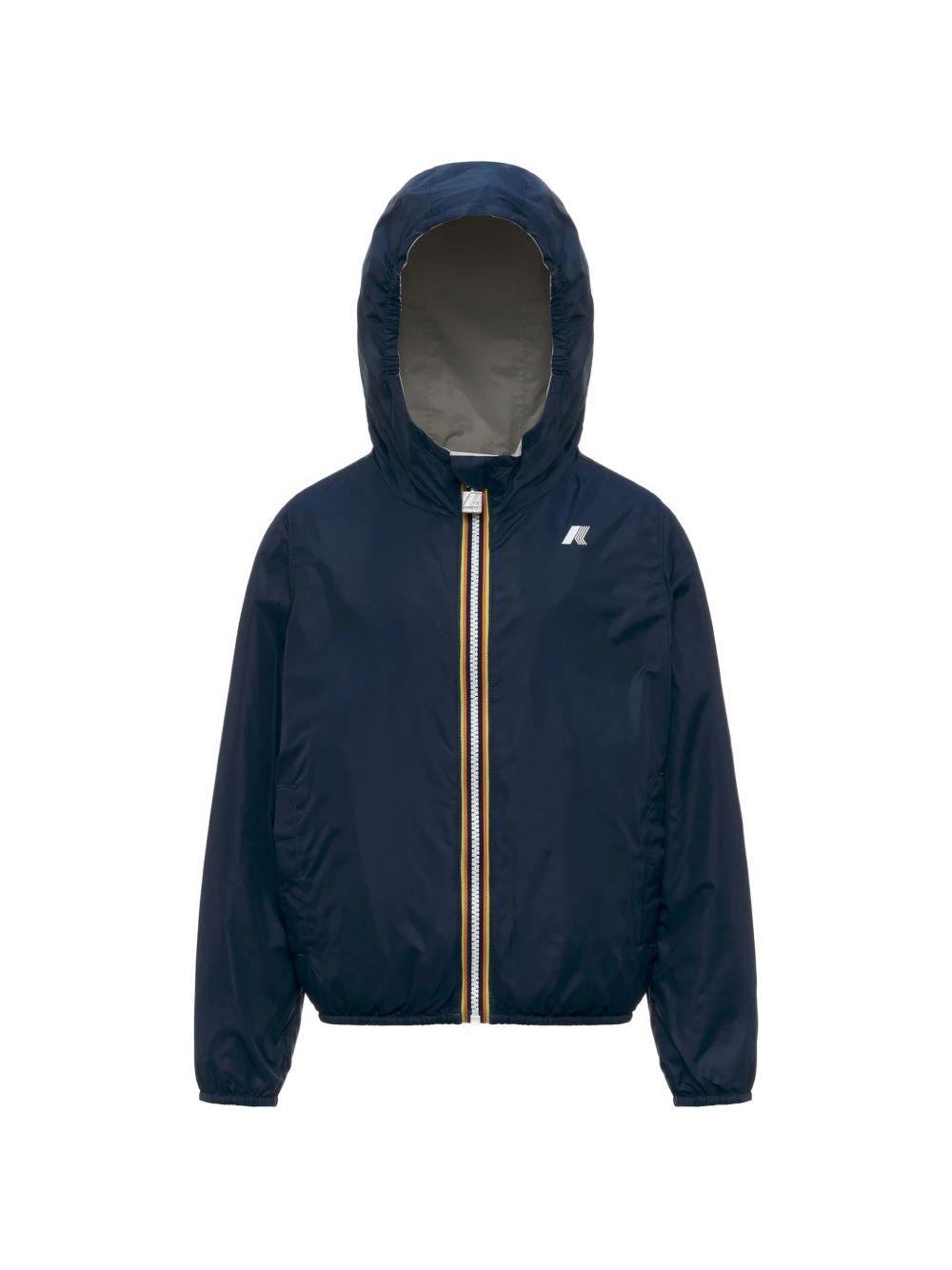 Giacca a vento con cappuccio zip bicolore K61314W C71 K-WAY KIDS 