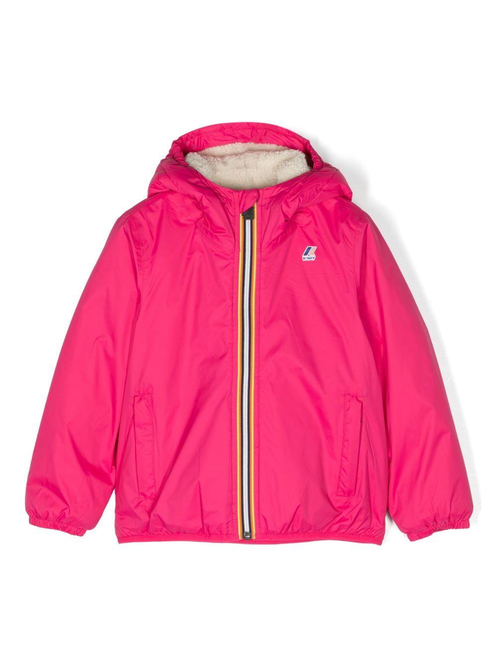 Giubbino bambina fucsia interno teddy