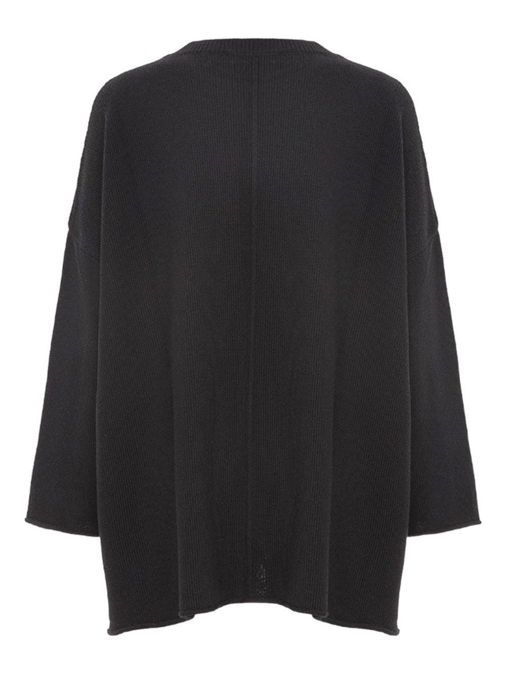 Maglia nera in punto riso