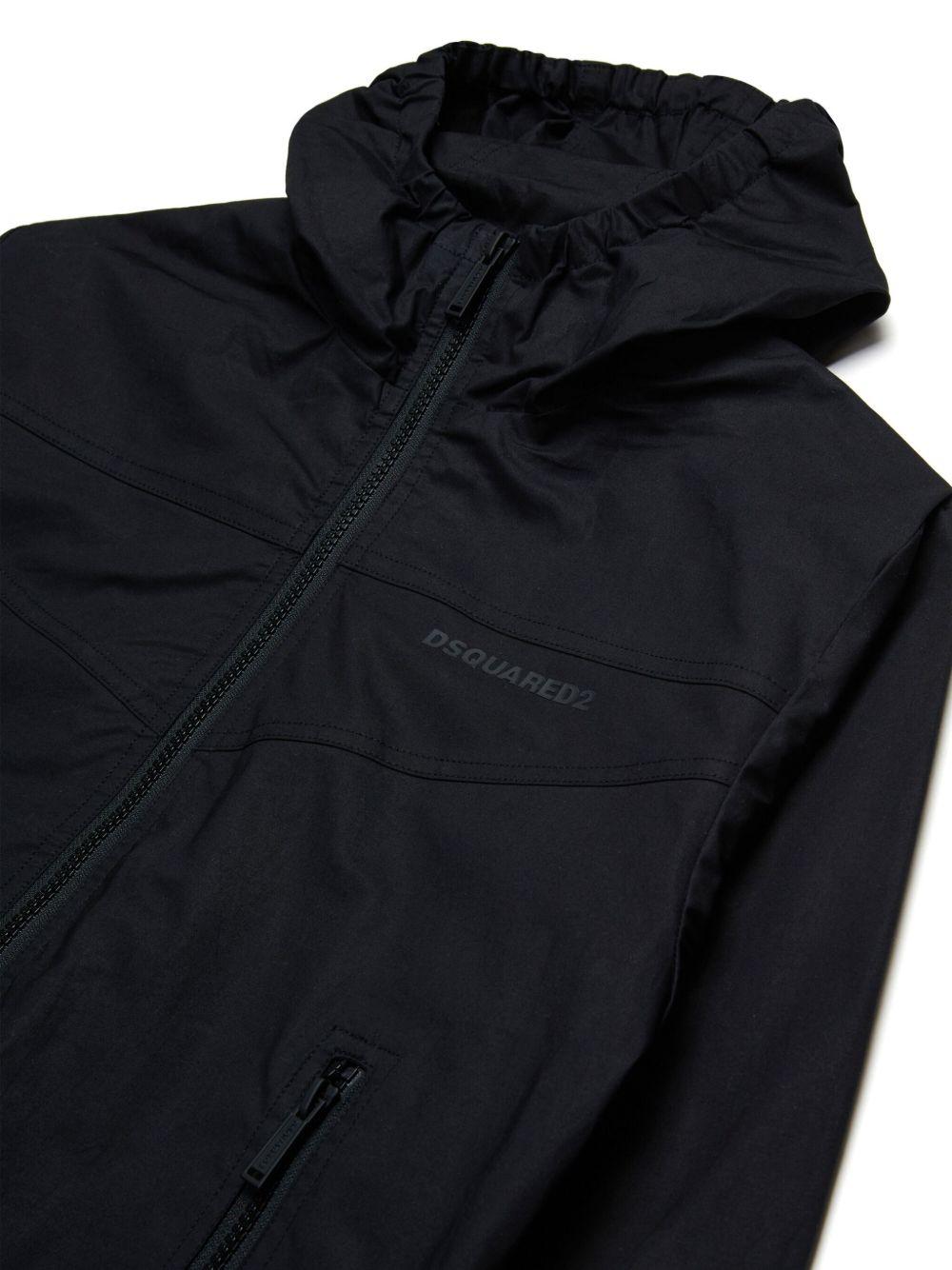 Giubbino nero mini logo petto