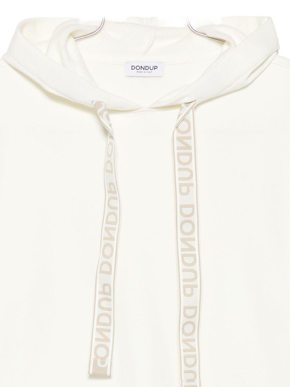 Felpa panna con cappuccio F502KF0234XXXDDC 002 DONDUP 