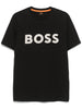 T-shirt nera logo petto