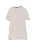 T-shirt in poliammide effetto coste girocollo