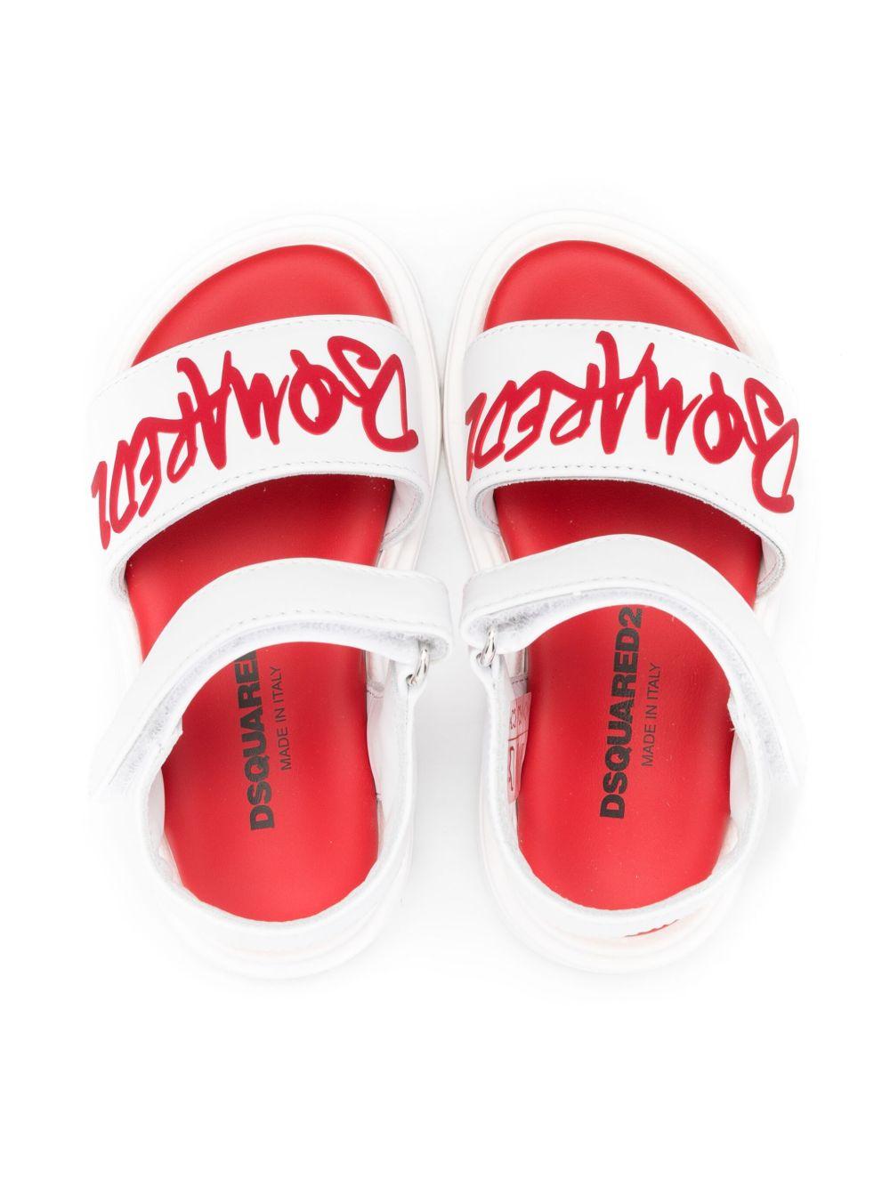 Sandali bicolor logo frontale 80105 01 DSQUARED KIDS 