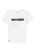 T-shirt bianca impronte