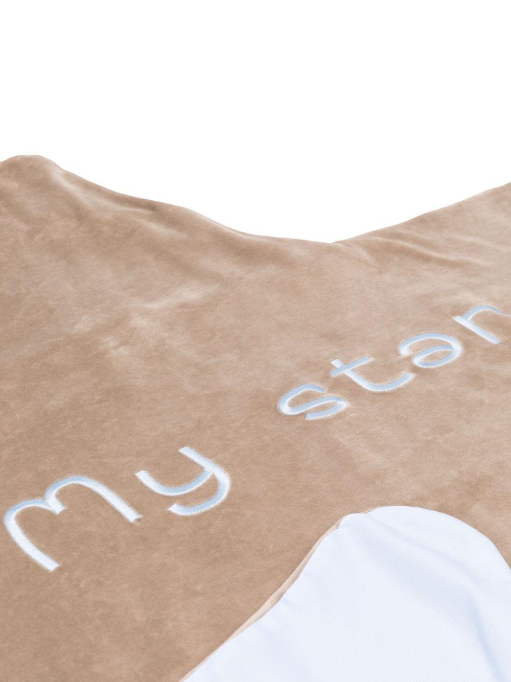 Coperta neonato beige-azzurra "mt star" TBC053 L05 LA STUPENDERIA KIDS 