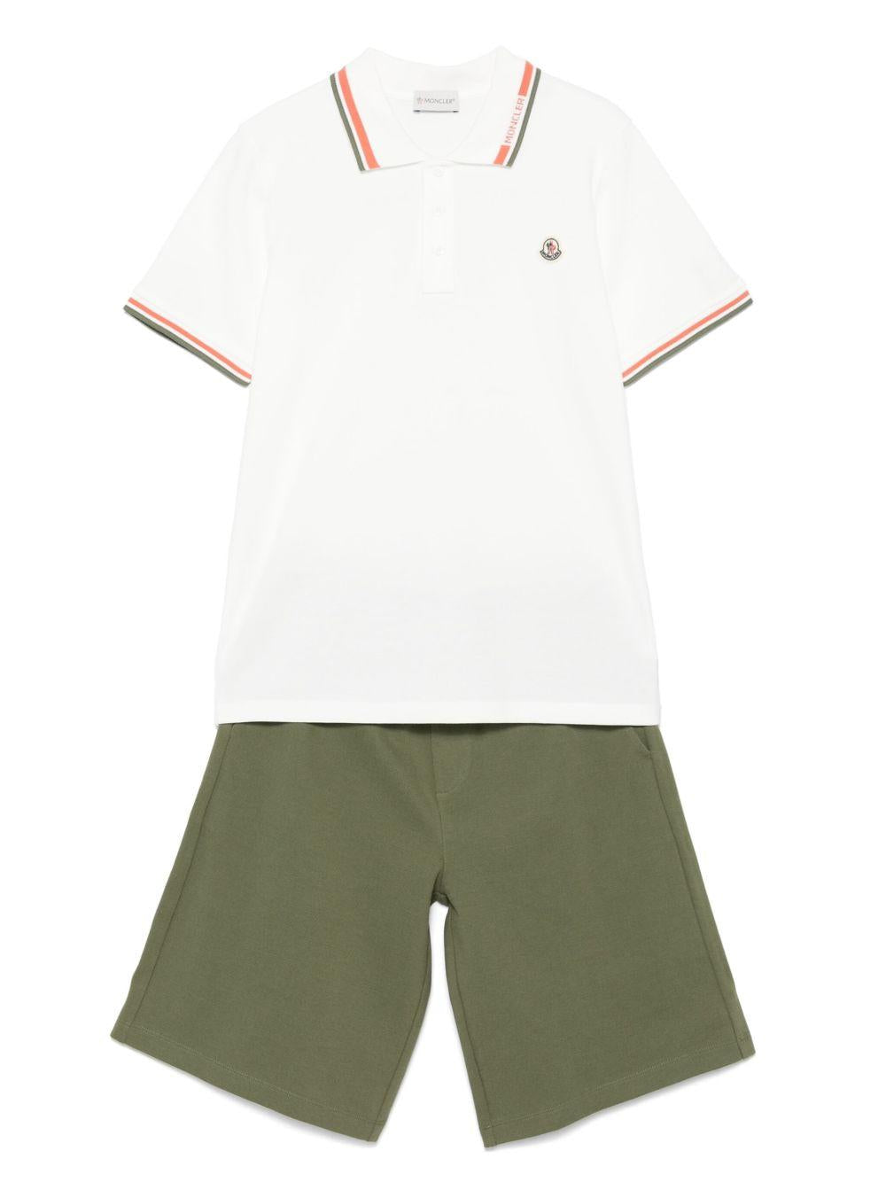Completo bianco e verde (2pz) 9548M0001989ALK F08 MONCLER KIDS 