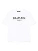 T-shirt bianca logo lettering centrale