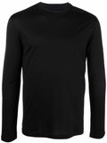 Black crew neck sweater with long sleeves