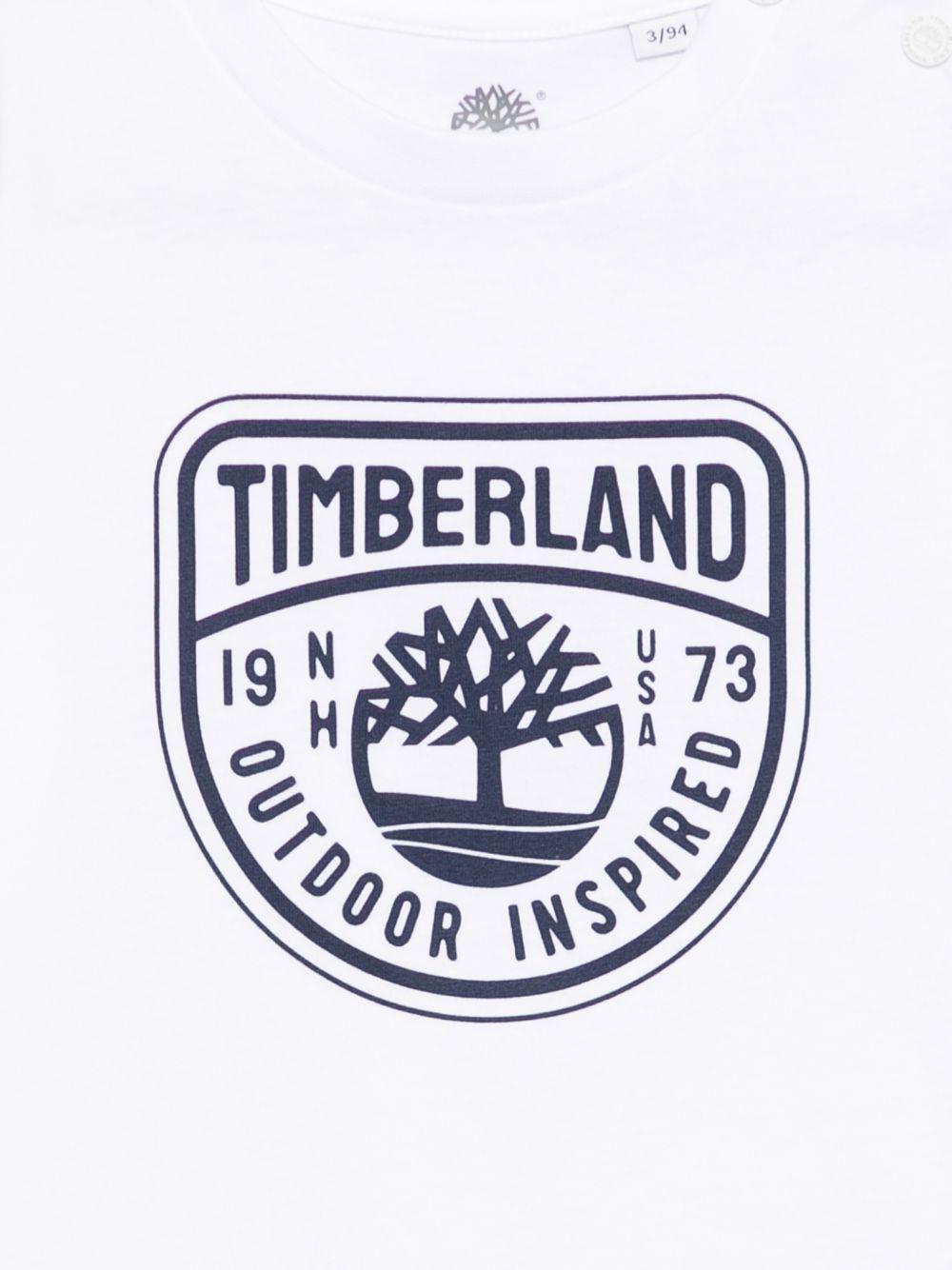 T-shirt in cotone organico con bottoni automatici T60854 10P TIMBERLAND KIDS 
