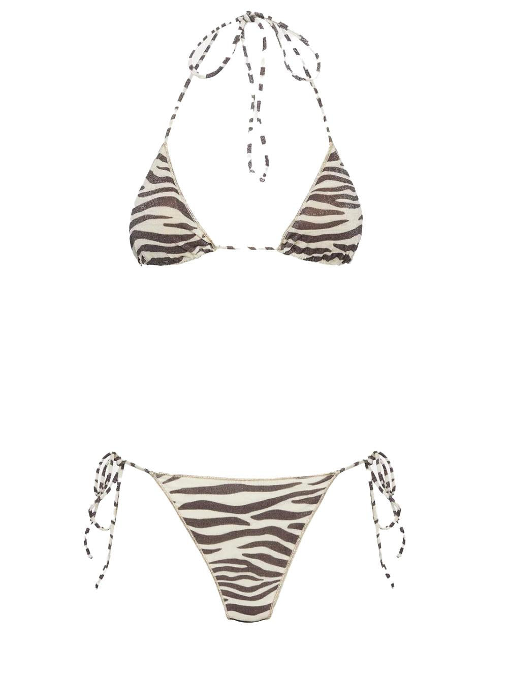 Bikini classico in lurex Leah Marielle con stampa zebrata LEH0009MRL00100 01444H MC2 SAINT BARTH 