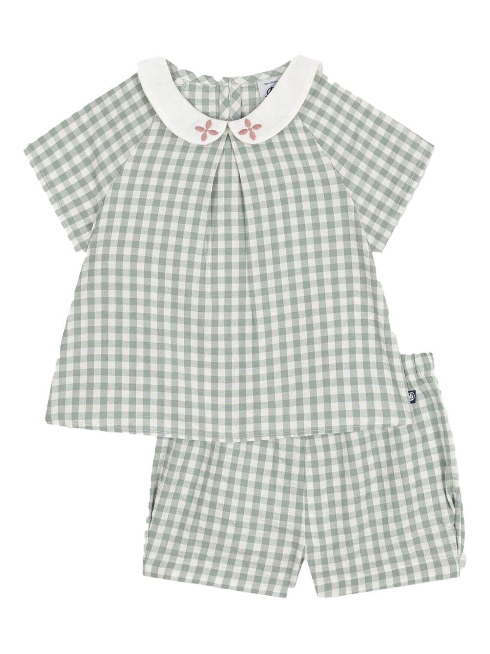 Completo a quadri verde (2pz) A0CKV 01 PETIT BATEAU KIDS 
