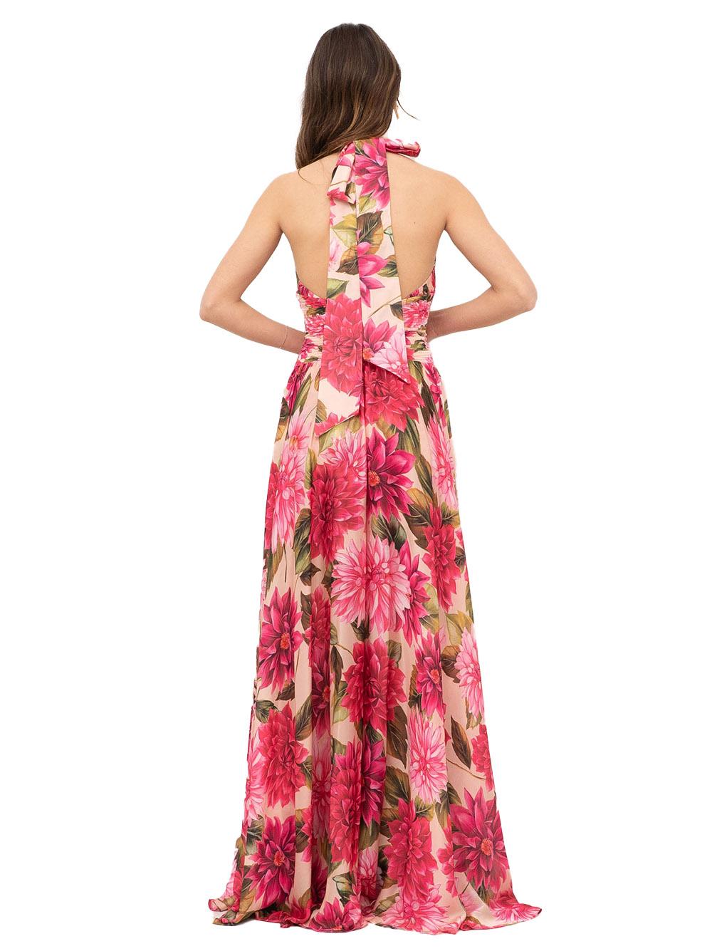 Abito con fantasia floreale all-over S00886 FIOREFUXIA BABYLON COLLECTION 