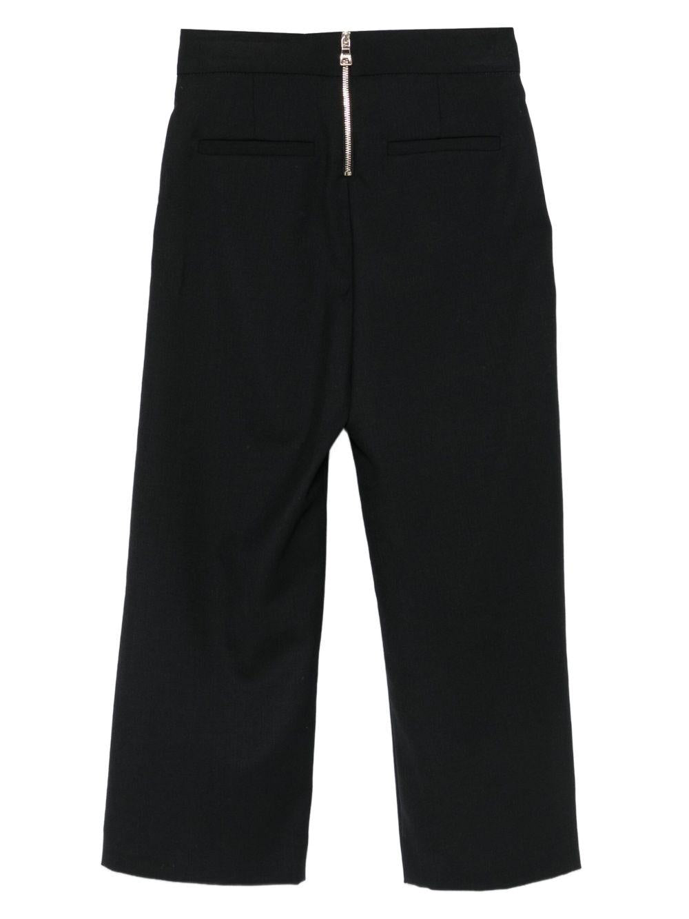Pantaloni Neri a Portafoglio con Bottoni BX6B80I0196 930OR BALMAIN KIDS 