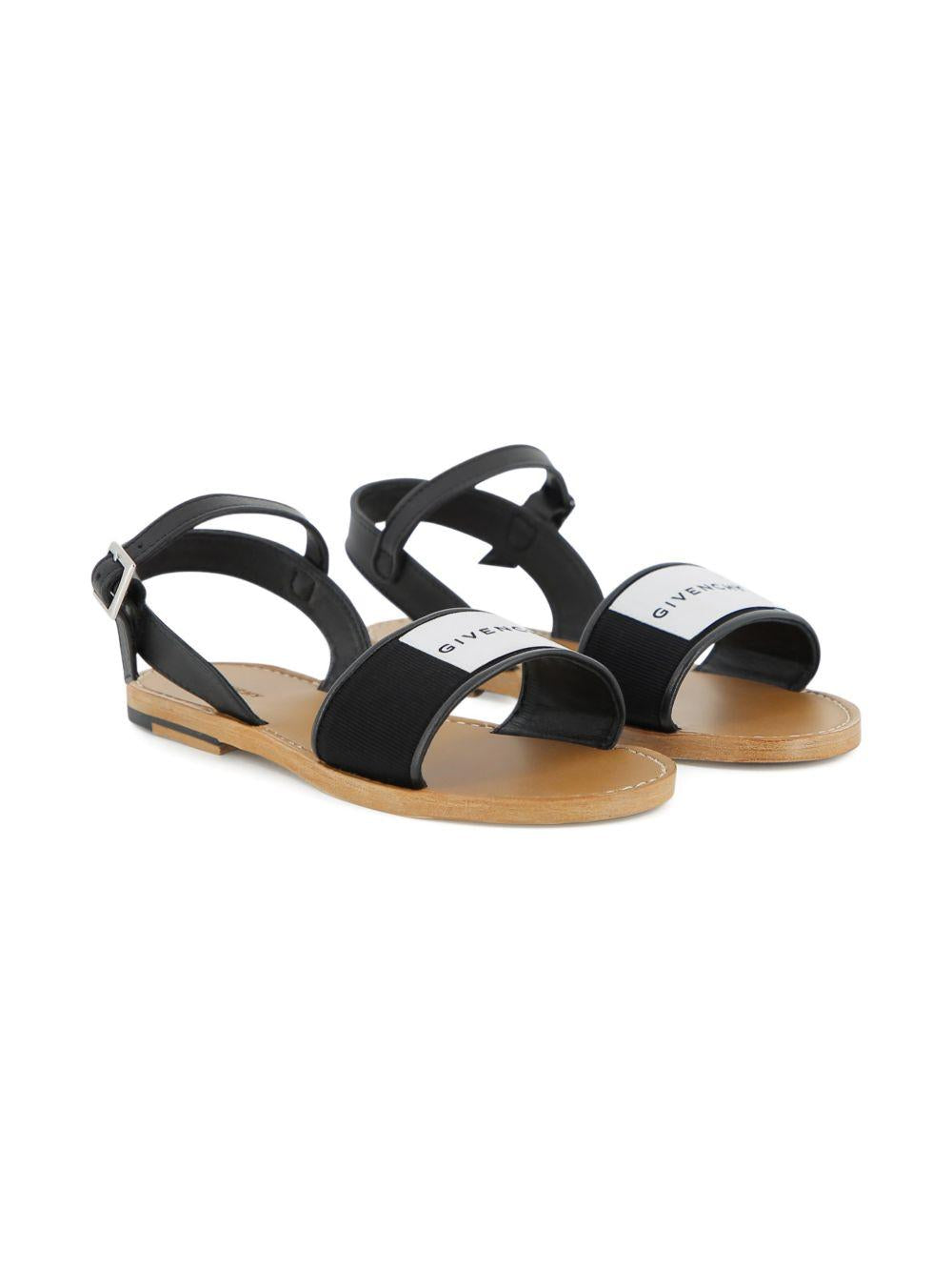 Sandali con fibbia e logo H31127 09B GIVENCHY KIDS 