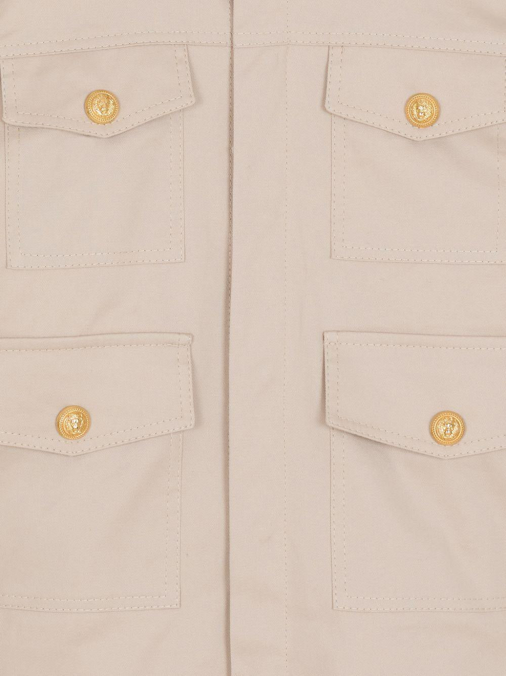 Giacca camicia con quattro tasche BY2P47G0197 107 BALMAIN KIDS 