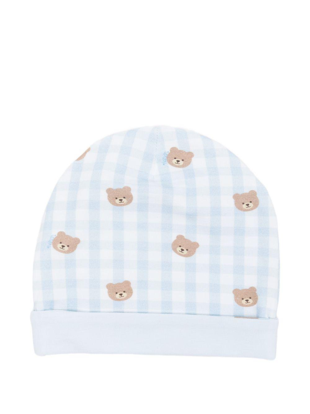 Berretto in cotone con orsi E26020 AZZURRO NANAN KIDS 