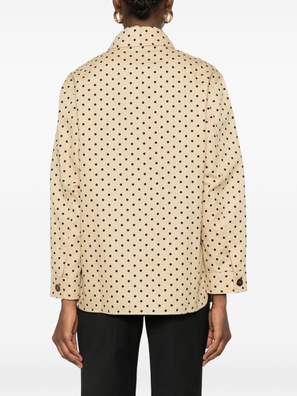 Giacca oversize in cotone e lino a pois 2616191022650 003 MAX MARA STUDIO 