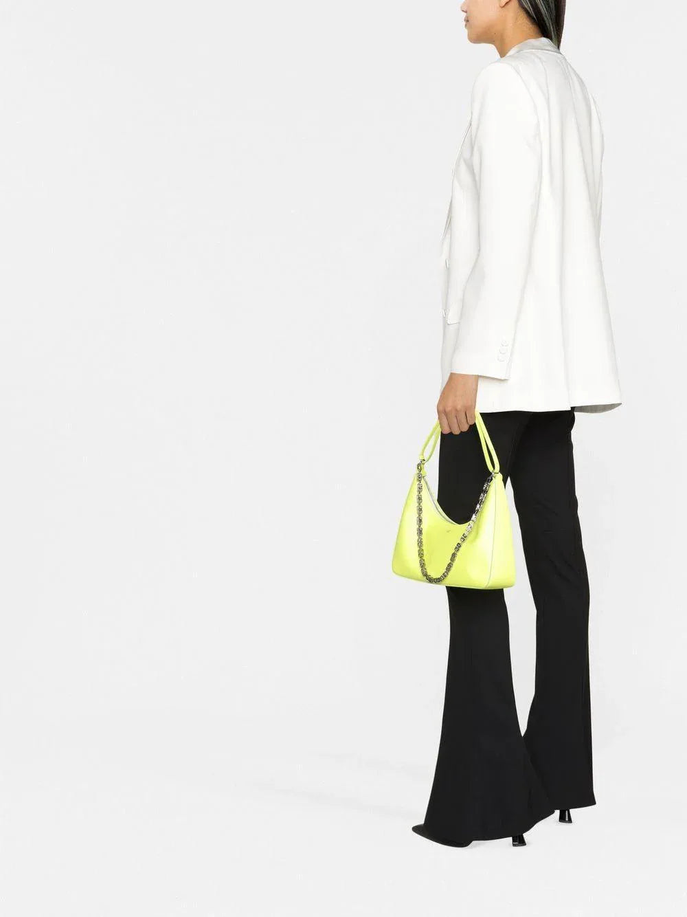 Giacca Donna Bianca in Satin Enver - Slim Fit