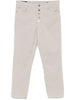 jeans Koons bottoni gioiello beige