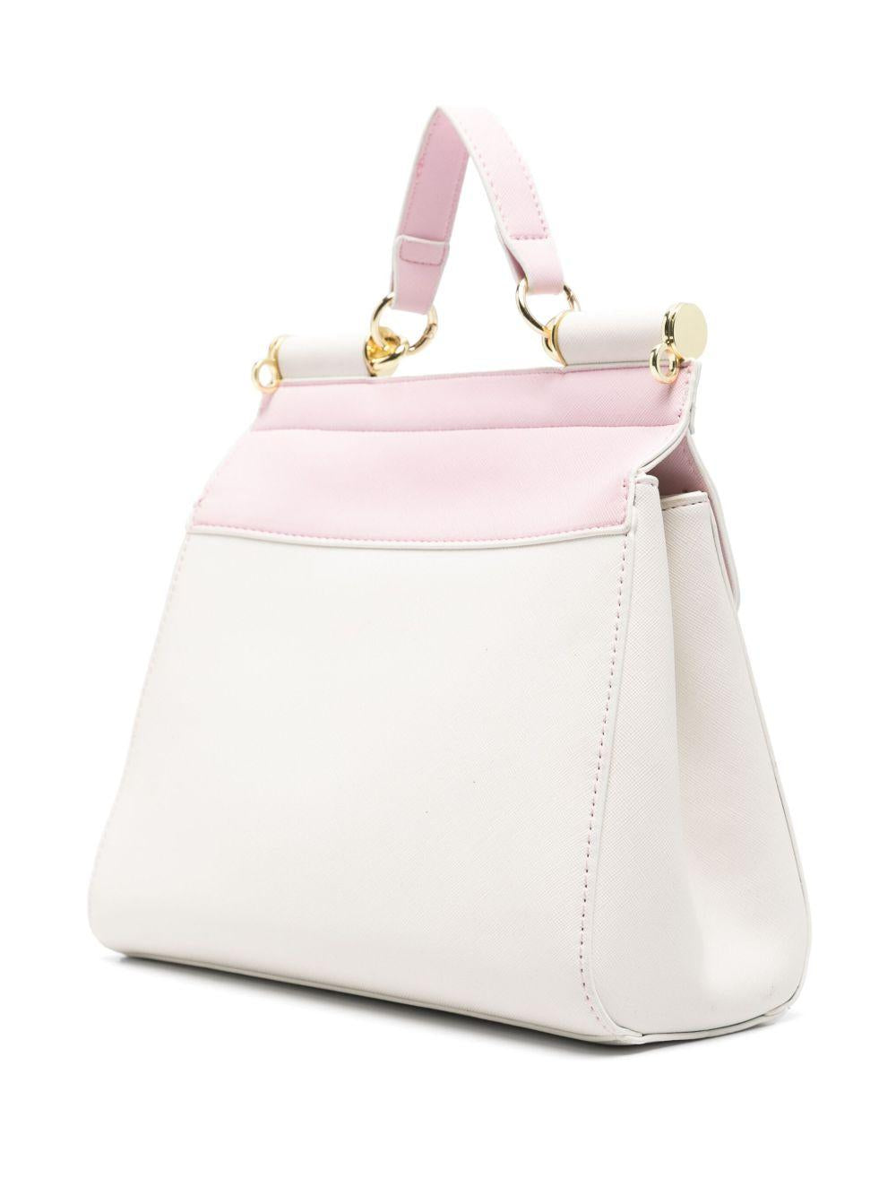 Borsa bianca e rosa Alice