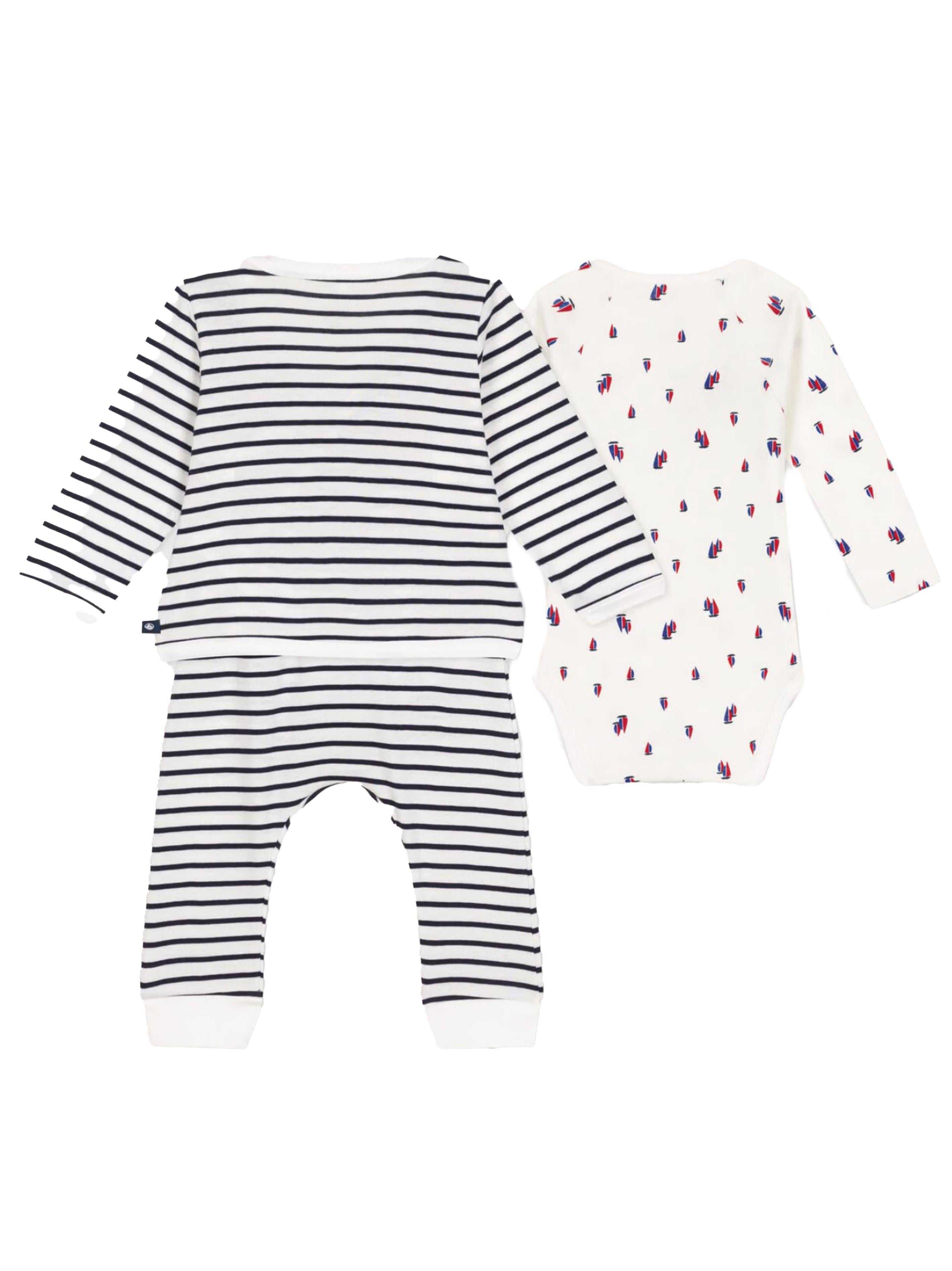 Set body e completo a righe neonato (3pz) A0BNA 01 PETIT BATEAU KIDS 