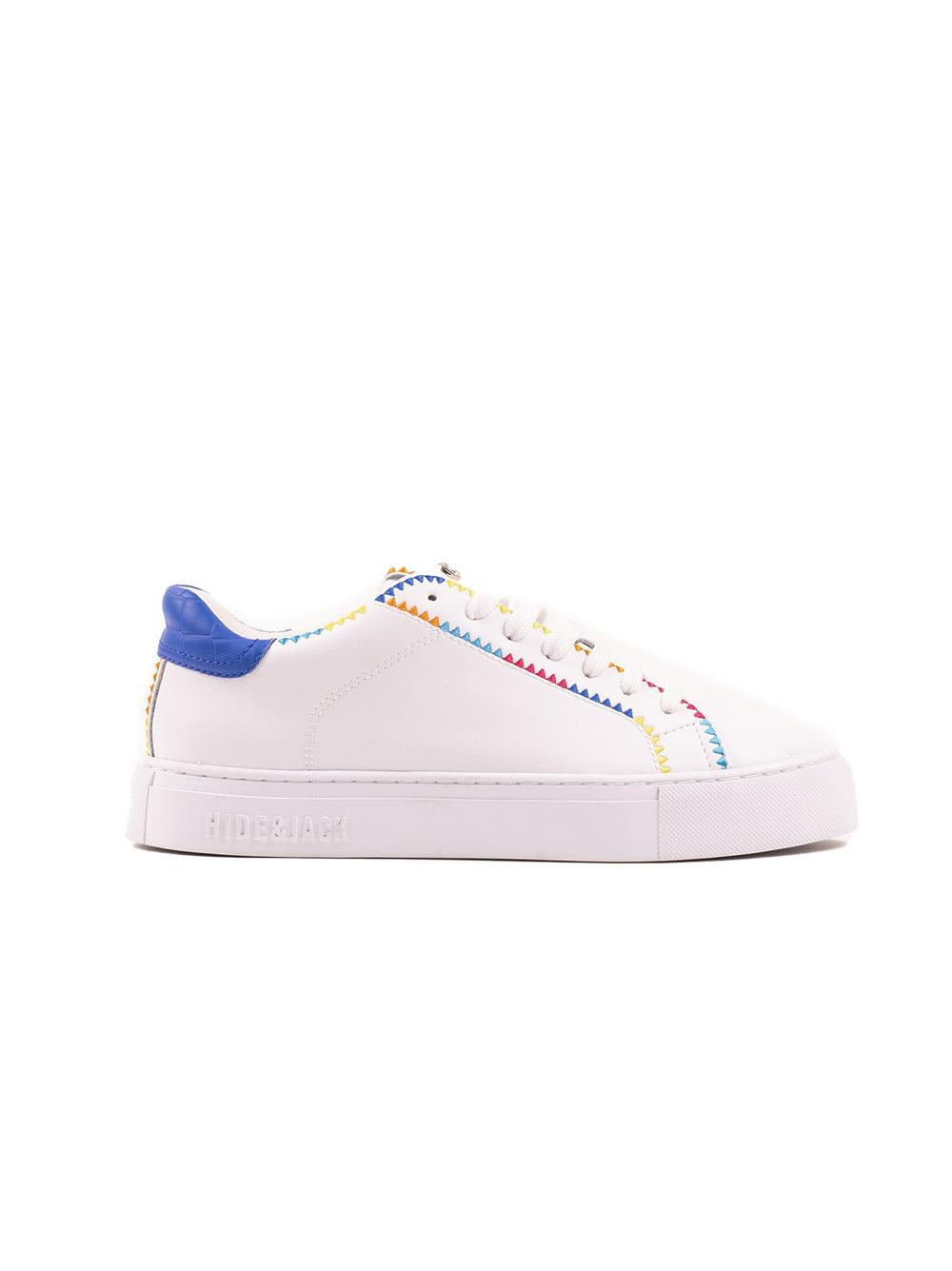 Sneakers esky bianco con cuciture multicolor