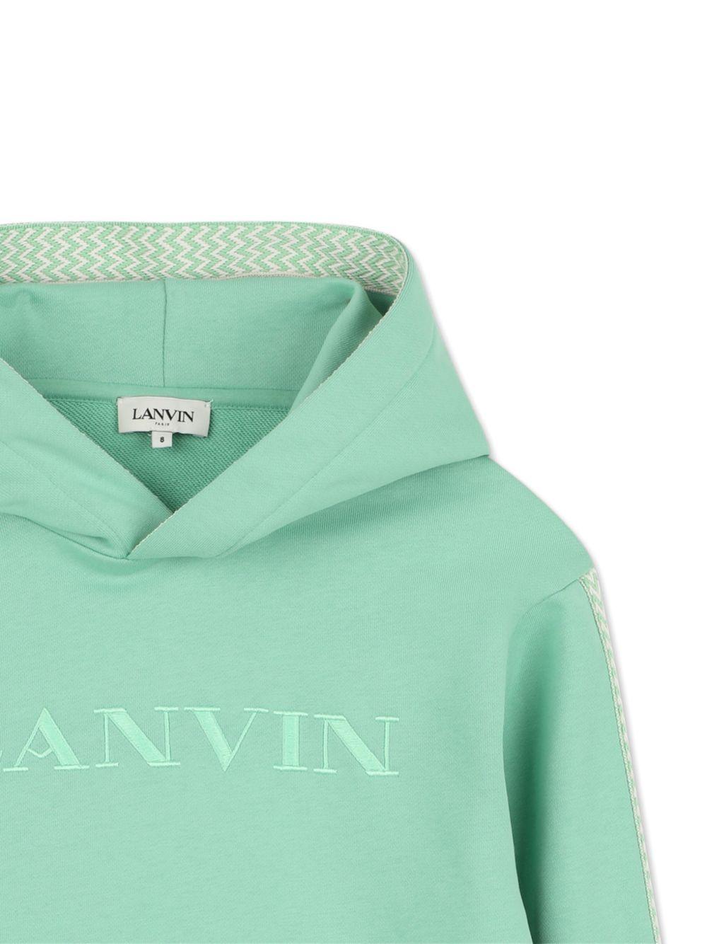 Felpa con cappuccio in poliammide N30349 68N LANVIN KIDS 