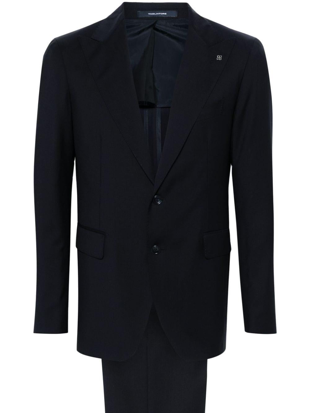 Completo blu notte con dettaglio spilla lana 2SVS26B11PE060004 B5083 TAGLIATORE 