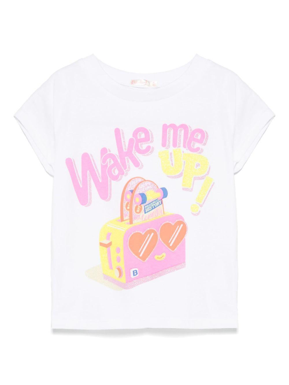 T-shirt bianca wake me up